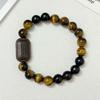 10mm Gemstones Beaded Bracelets for Men Natural Tiger Eye Stone Stretch Round Beads Semi-Precious Bangle