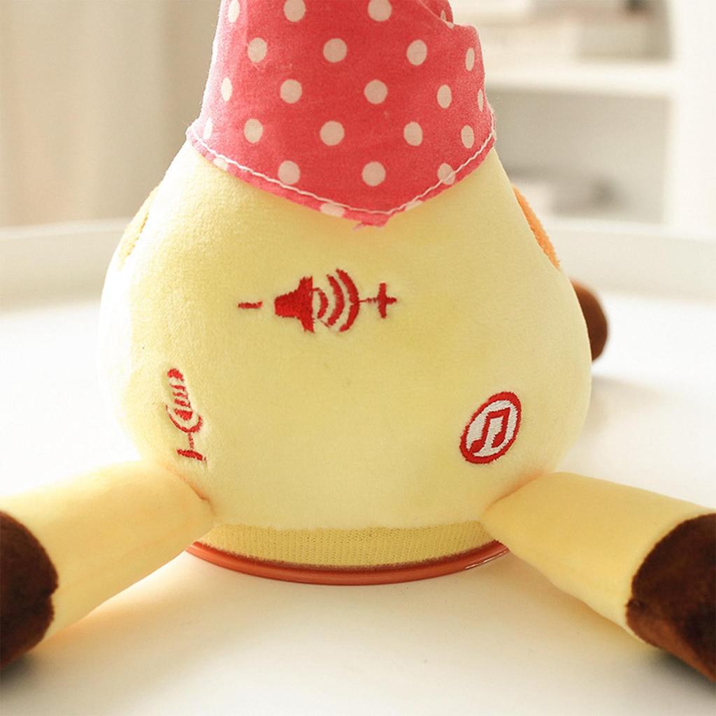 Singing Giraffe Plush Singing Interactive Toy Twisting Electronic Soft Plush Light Up Talking Repeating Giraffe For Toddler Boys