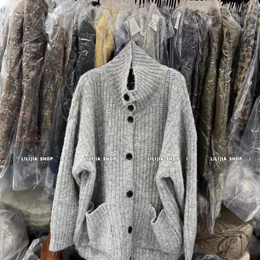 

Women s Versatile Mid-Length Knit Cardigan: Autumn/Winter 2025 Solid Color Turn-Down Collar Sweater Coat. One Size (Recommended for 75-140 jin)