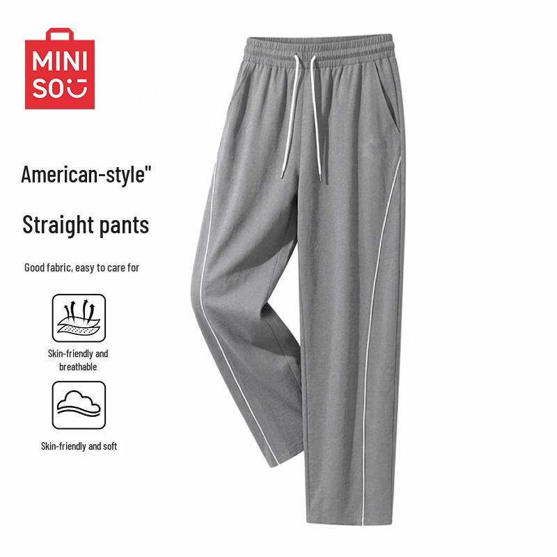 

MINISO Men s Summer Patchwork Straight-Leg Casual Pants XL