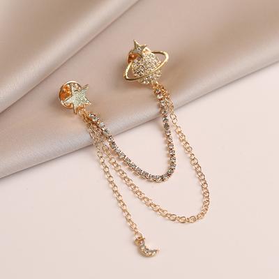 The Planet Chain Brooch Exudes A Sense of High-end Light Luxury and Exquisite Brooch for Women's Suits