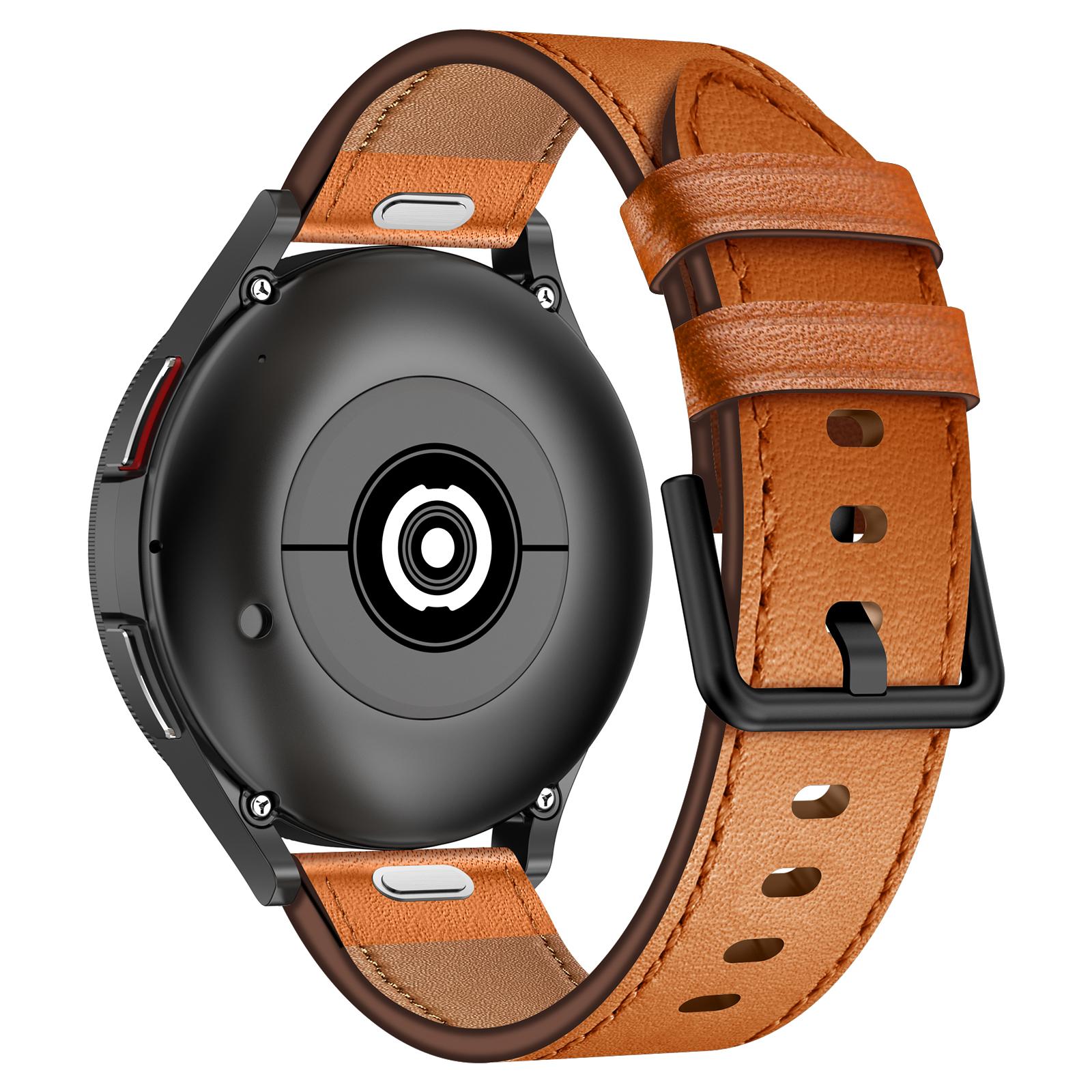 

For Huawei Watch GT 3 42mm/GT 3 Pro 43mm Top Layer Cowhide Adjustable Wrist Band 20mm Watch Strap Brown