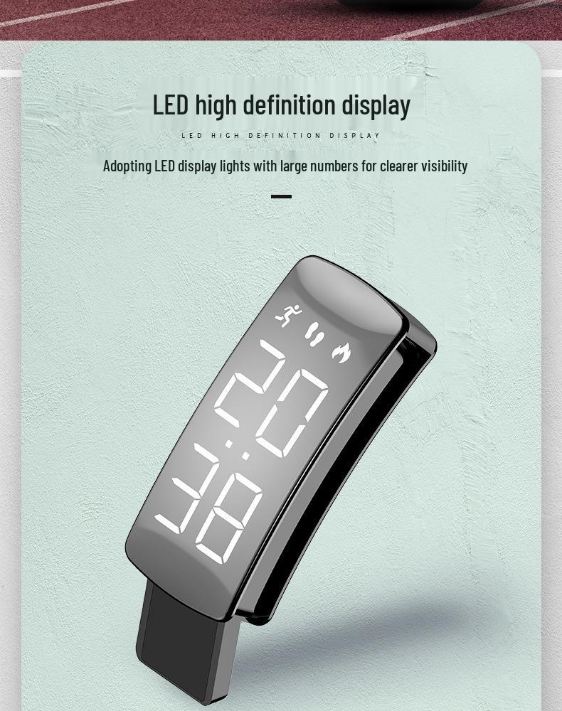 Neues wasserdichtes Smart Health Armband mit Schrittzähler, Vibrationsalarm und LED-Anzeige für Männer und Frauen.