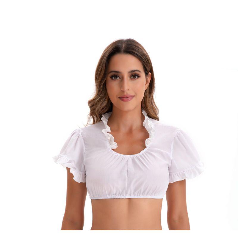 Amazon Foreign Trade European and American Black and White Short-Sleeve Shirt for Women, Munich Oktoberfest Short-Sleeve Shirt