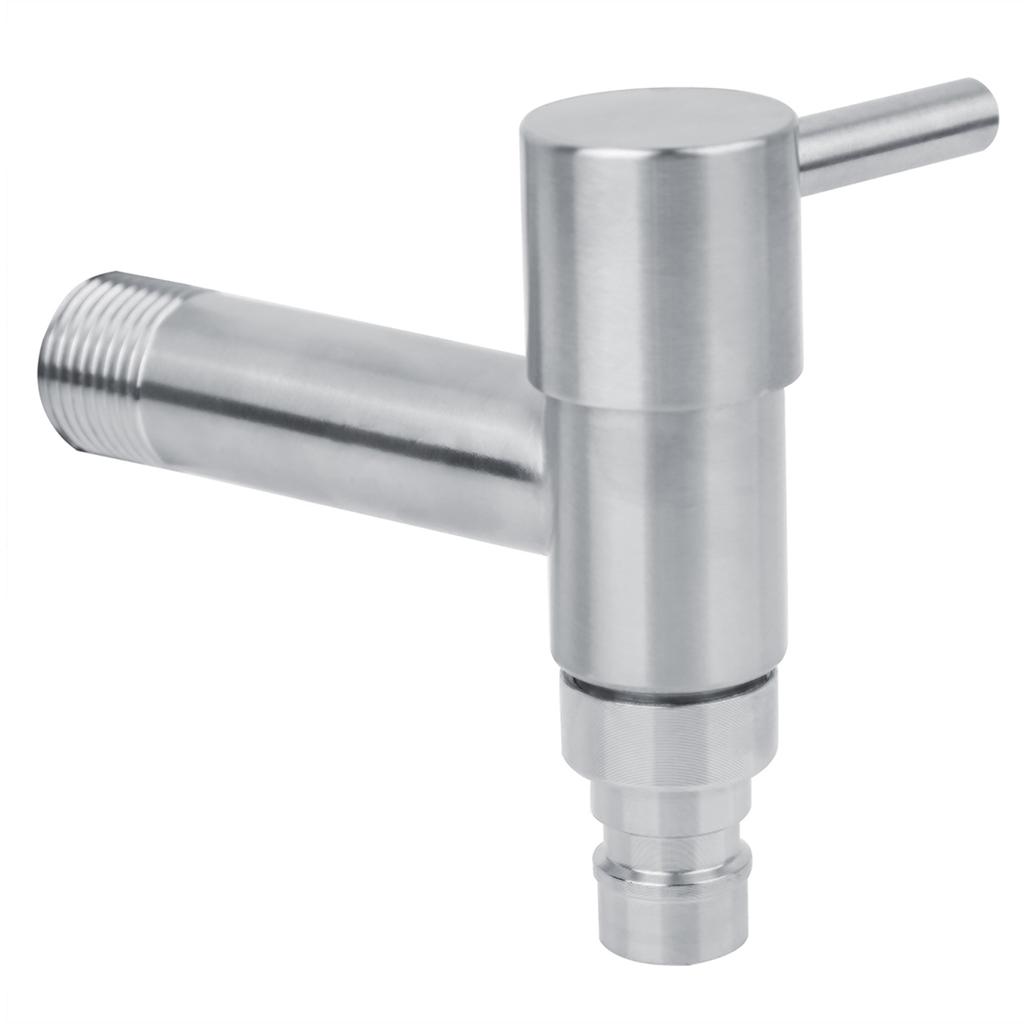 G1/2" Stainless Steel Washing Machine Wall Mounted Water Faucet Mop Pool Single Cold Tap