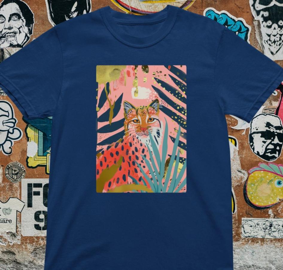 Tropical Leopard T-Shirt – Colorful Jungle Cat Graphic Tee, Wild Animal Art Shir Unisex T-Shirt XXXL