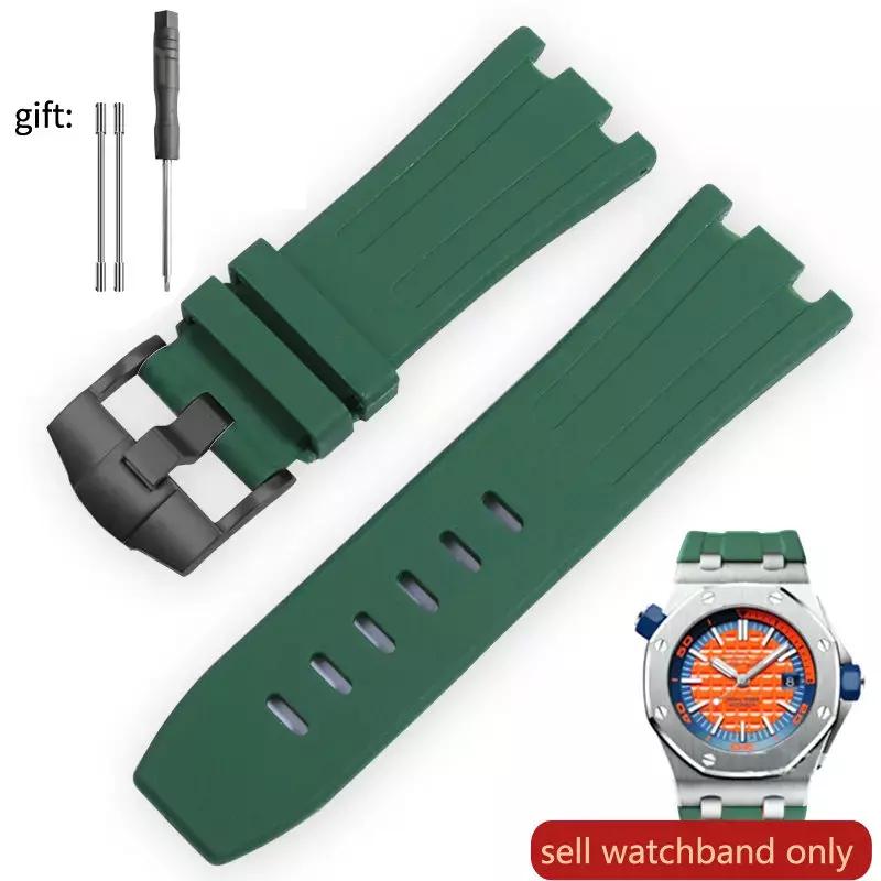 Watch Band Silicone Men's 28mm for AP Audemars and Piguet Royal Oak Offshore 15400 15703 26471 26474 15703 15706 Watch Strap