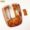 Wood Grain Middle Console Gear Shift Panel Trim 2pcs For Honda Accord 2008-2013