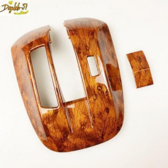Wood Grain Middle Console Gear Shift Panel Trim 2pcs For Honda Accord 2008-2013