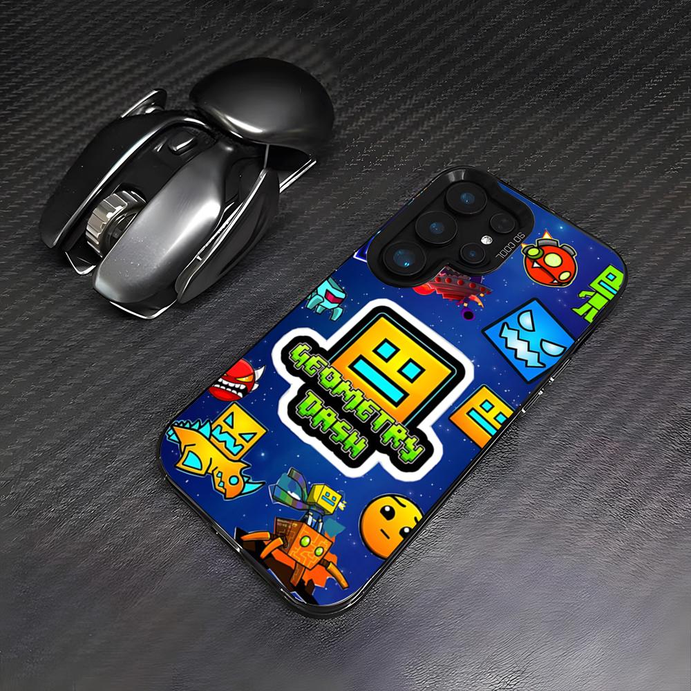 

G-Geometry Dash Game Phone Case For Samsung S26 S25 Plus S20 S20 Plus S22 Ultra S23 FE S21 Plus S21 Ultra Colorful Cover Galaxy S26-1