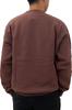 Logo Spark Men's Fleece-Lined Crew Sweatshirt with Embroidered Trim, Light Brown, Size 3L