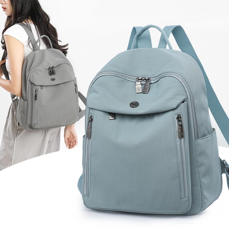 Ryggsekk i nylon for kvinner Reise-ryggsekk Student Skolesekk