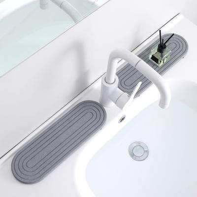 2-teiliges Kieselgur-Spülbeckenablage-Set Effiziente Wasseraufnahme und Schnell trocknende Unterlage für Küche und Badezimmer