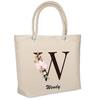 Insulated Bag Letter Flowers Photoshop | Soft Cooler Gift Woman Lunch Bag Work Beach Picnic Meal