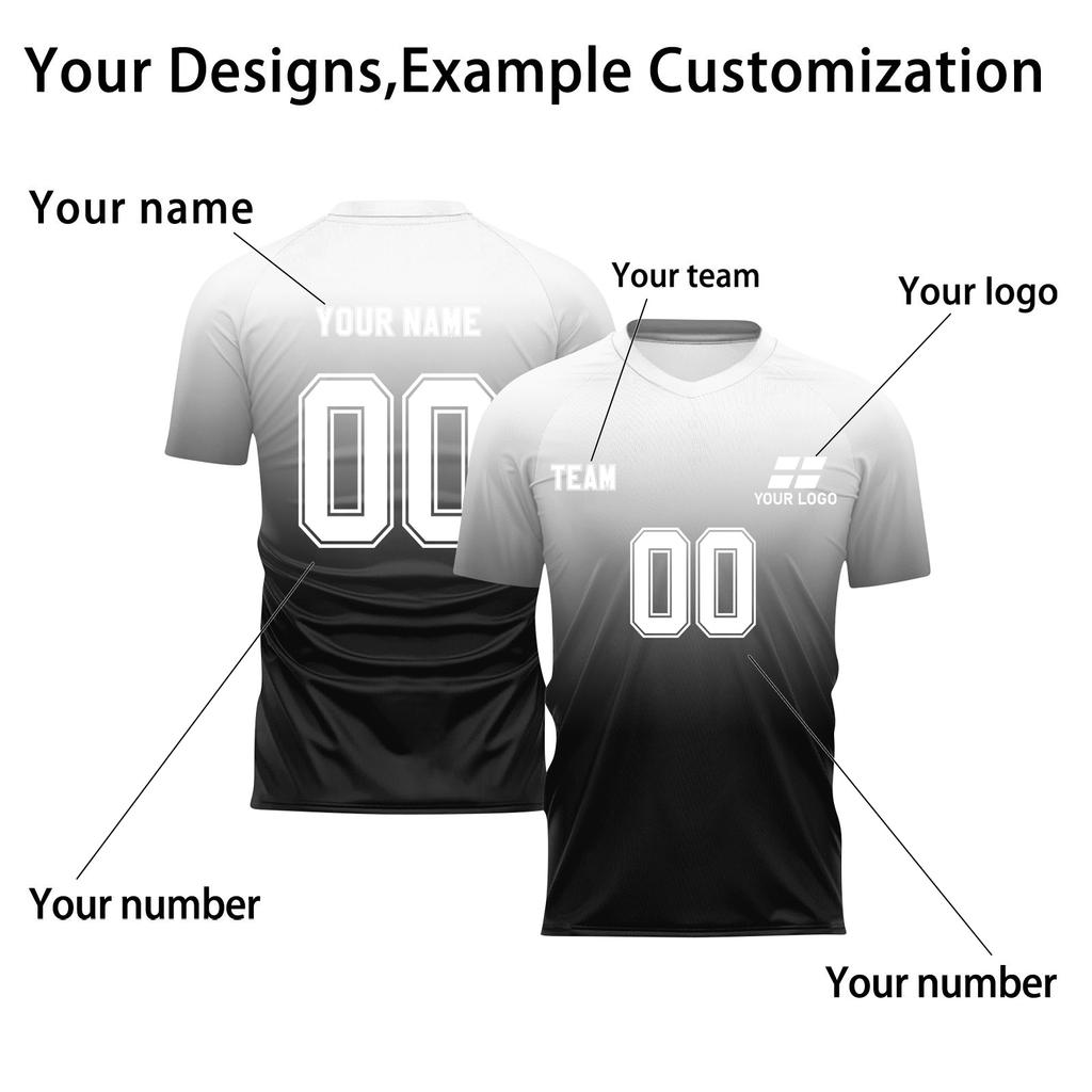 Personalised Tops Shirts Mens Girls With Name Number Custom Football Jerseys For Boys Training Suit