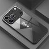 Minimalist Elegant Crown K Pattern HD Glass Phone Case for iPhone 17 17Pro 17ProMax 17Air 16 16Pro 16ProMax 16Plus 16e