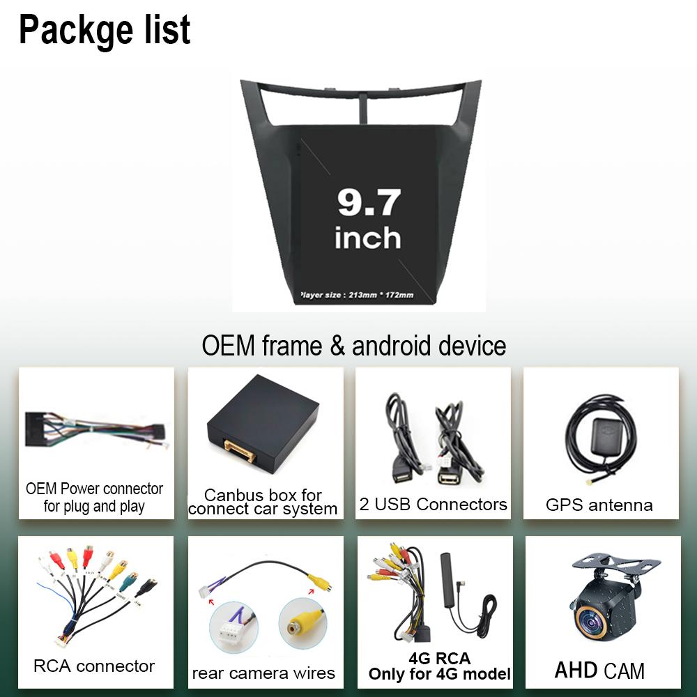 9.7 Inch Vertical Screen For Chevrolet Sail 3 2015-2018 Car Radio Multimedia Player Autoradio Android 14 Wireless Carplay