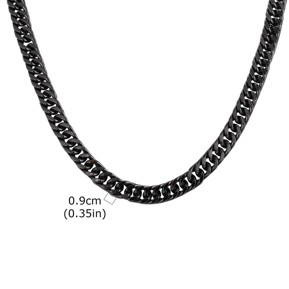 Vnox 3/5/7/9mm dikke Cubaanse schakelkettingen voor mannen en vrouwen, eenvoudige Miami schakelketting, waterdichte roestvrijstalen unisex ketting