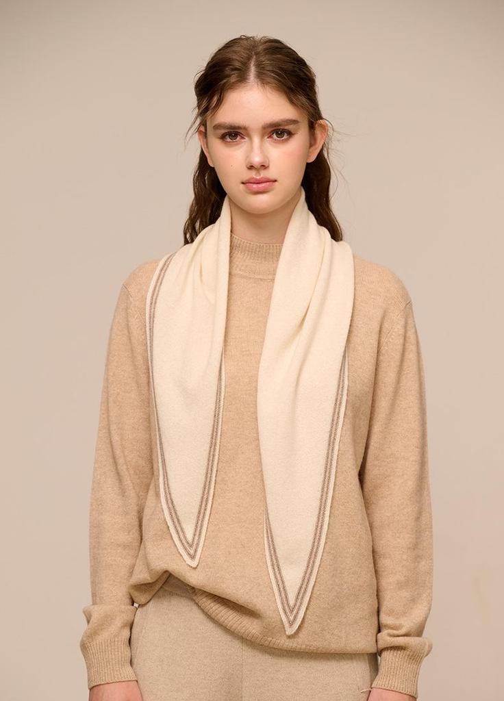 Korean Style Cashmere Triangle Scarf - Spring & Autumn Knitted Neck Gaiter, Winter Warmth