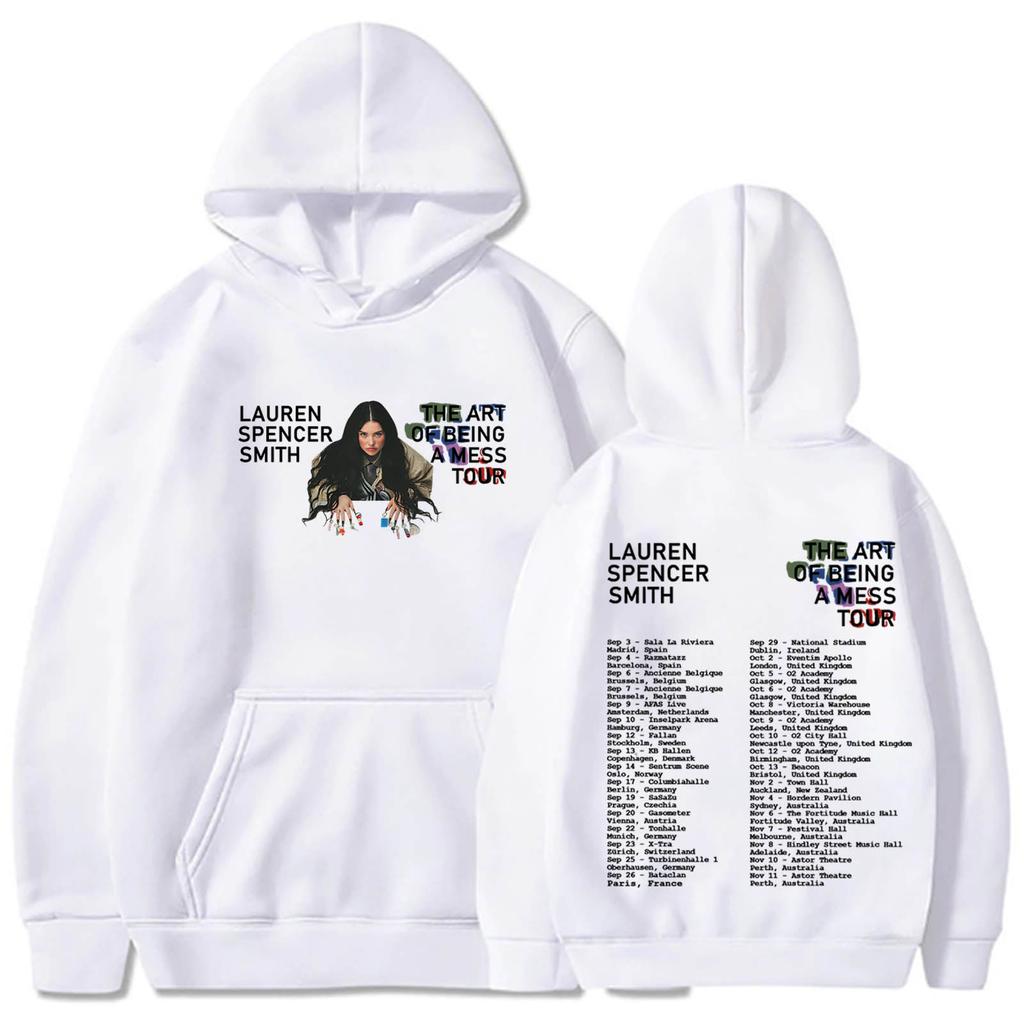 Lauren Spencer Smith The Art Of Being A Mess Tour 2025 Europe Australia Hoodie Harajuku Pullover Tops Man Woman Sweatshirt