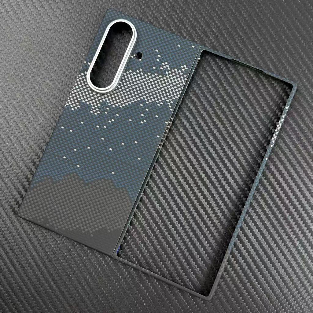 Suitable for Samsung Zfold7 Kevlar Mobile Phone Case Samsung Z Fold7 Folding Ultra Thin Magnetic Protective Case