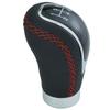 Arenbel Car Shift Knob 5 Speed Shift Handle Leather Car Interior Parts Red