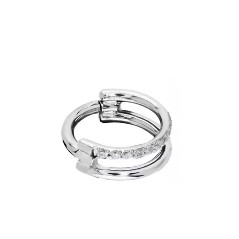 

F136 Titanium Alloy High-Quality Luxury Hinged Earring Fashionable and Elegant Style Nasal Septum Ring Body Piercing Jewellery 16G 1.2x8mm&Hoop&Earrings&Ears
