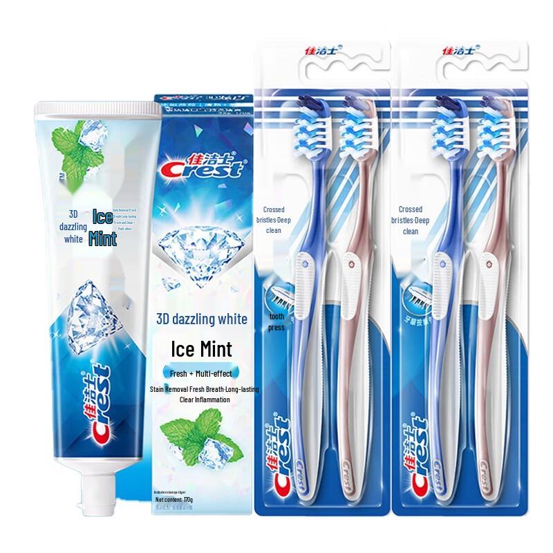 Набор: Зубная паста Crest 3D White Arctic Fresh и Зубная щетка Total Care