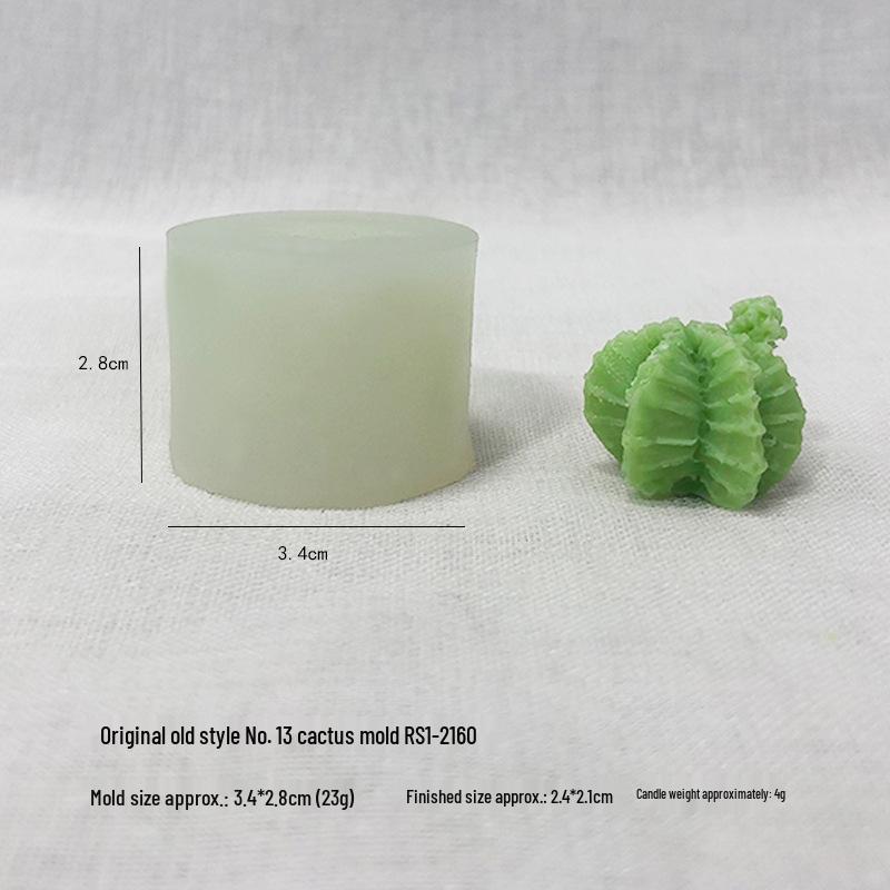 Cactus Scented Candle Mold for DIY Succulent, Plaster, Resin, and Fondant Crafting