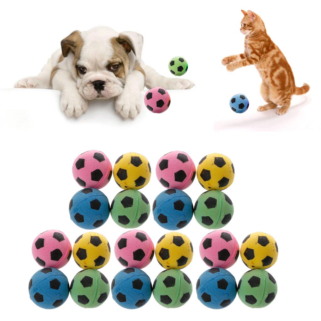 20Pcs Cat Interactive Balls Toy Non-toxic EVA Balls Interactive Toys for Cat Dogs Home for Play Outdoor Trainning