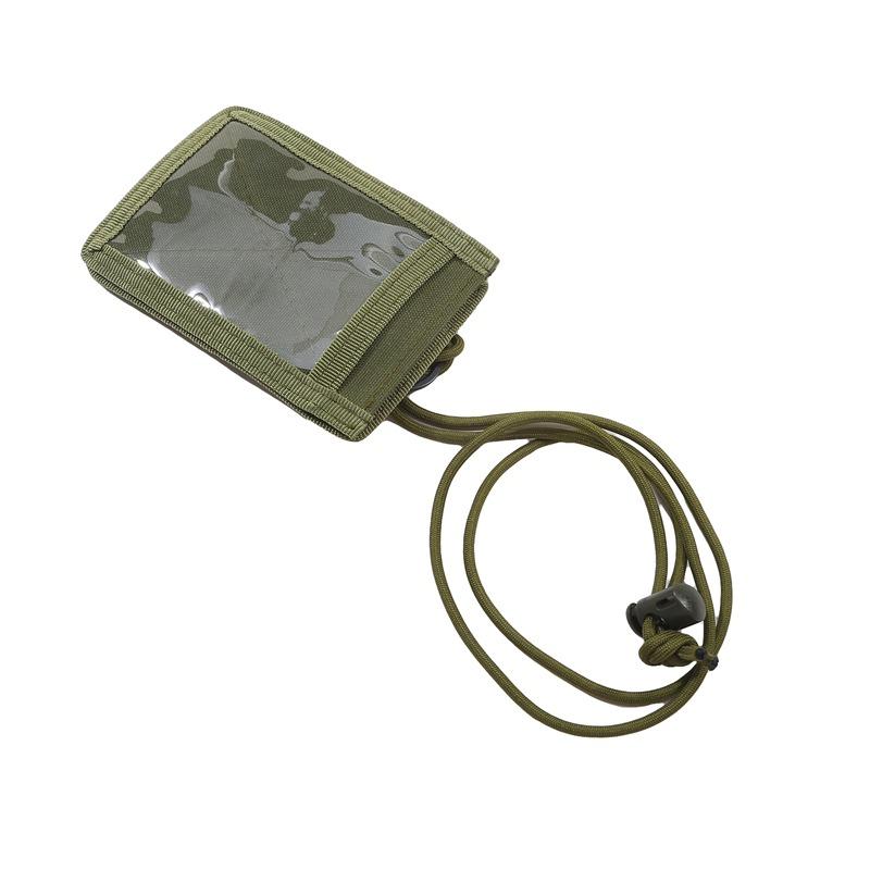 Id Card Holder Army Tactical Multi Functional Portable Id Card Case Patch Neck Lanyard And Credit Card Organizer