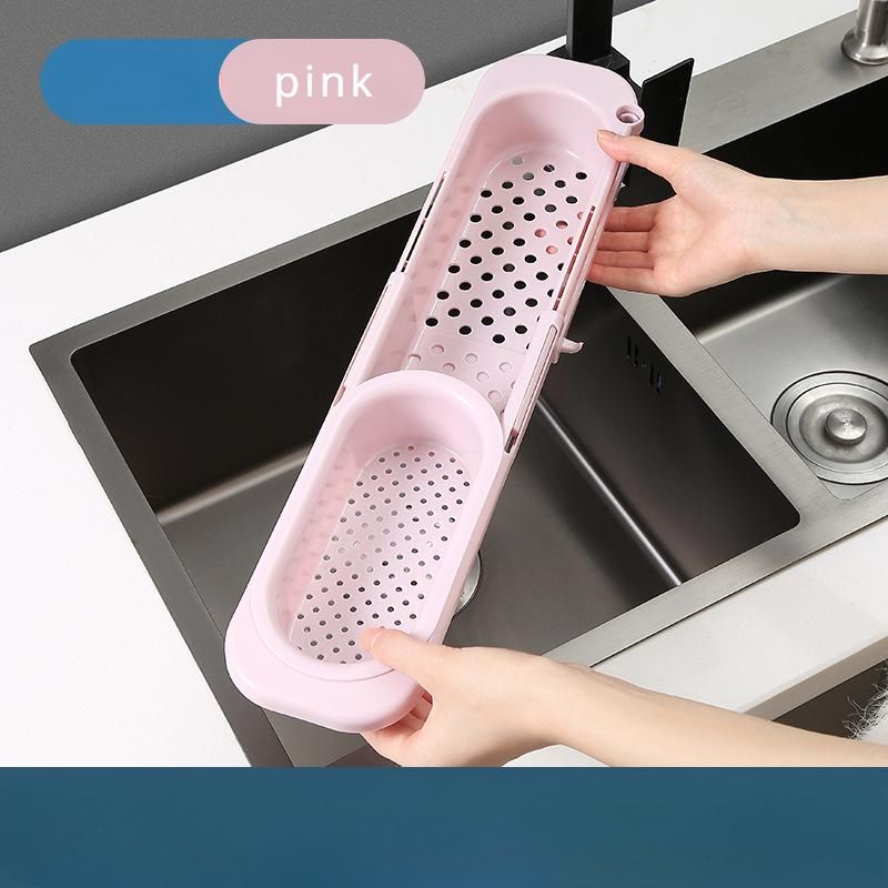 Teleskopický odkapávač na nádobí Odkapávání Domácí Mýdlo Houbička Ručník Úložný koš Kuchyňské náčiní