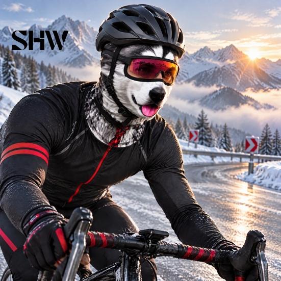 Cycling Face Mask 3D Animal with Ears, Breathable Ice Silk Balaclava for Moisture Wicking Spring Summer, Quick Drying UV Protection Full Cover
