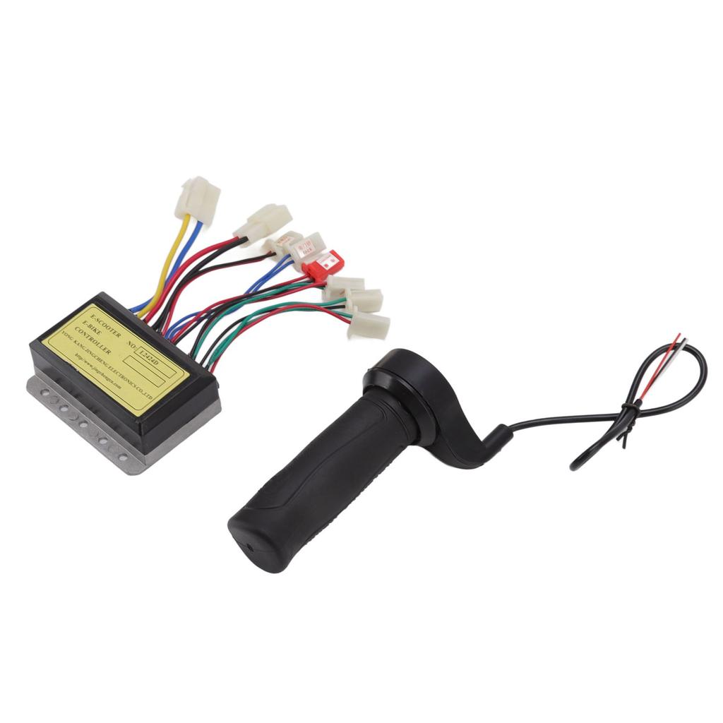 24V 250W Brush Motor Speed Controller DC Brushed Motor Control Box with Throttle Grip for Electric Bike Tricycle Scooter