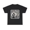 Unisex T-Shirt für Erwachsene Romantische Umarmung Art Deco Kirschblüte Liebesgeschichte Paar