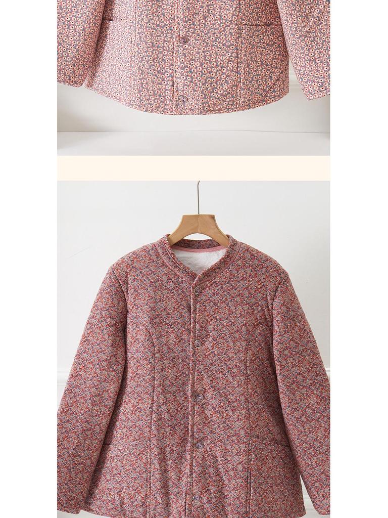 Grandma's Lightweight Winter Cotton Jacket - Warm, Short, Padded Coat for Mom