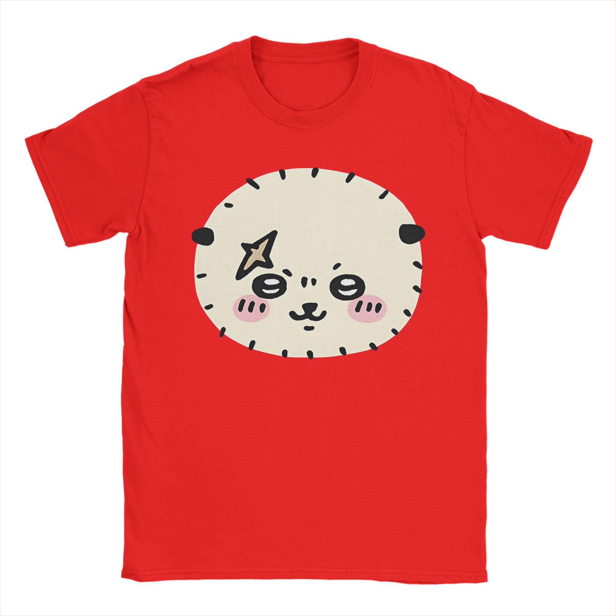 

Funny Chiikawas Rakko TShirts Men Round Neck Cotton T Shirts Short Sleeve Tees Unique Tops S
