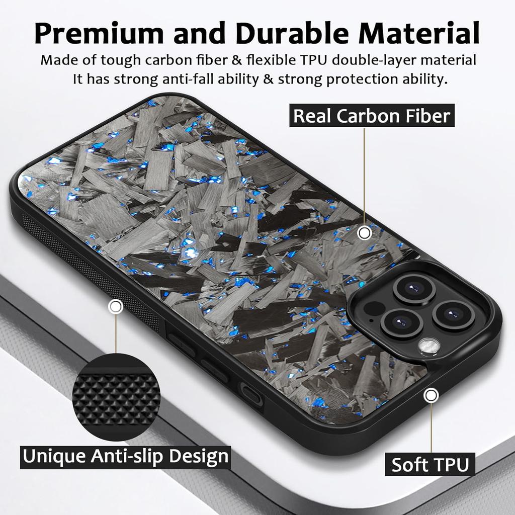 New Magsafe Cases for iPhone 15 Pro Max Real Forged Carbon Fiber for iPhone 16 13 14 12 11 14Plus 13Pro 11Promax Anti-fall Case