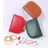 Bolsa Portátil de Cuero para Accesorios para Agujas Circulares Desmontables y Lana