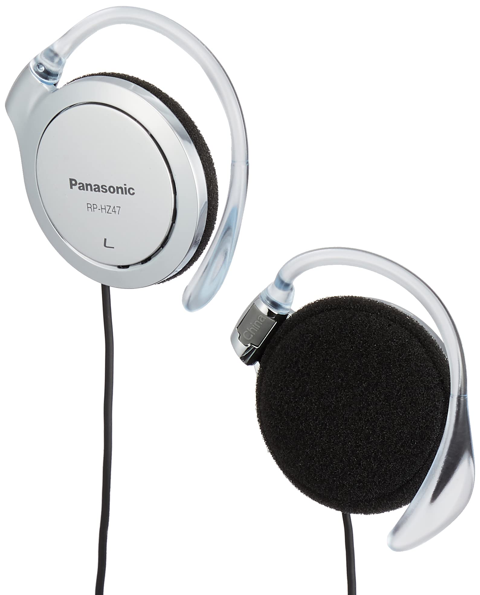Panasonic RP-HZ47-S Silver Clip-On Ear-Hook Headphones