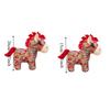 15/20cm Chinese Zodiac Horse Lucky Pony Plush Doll Wealth Pony New Year Mascot  Festival Gift