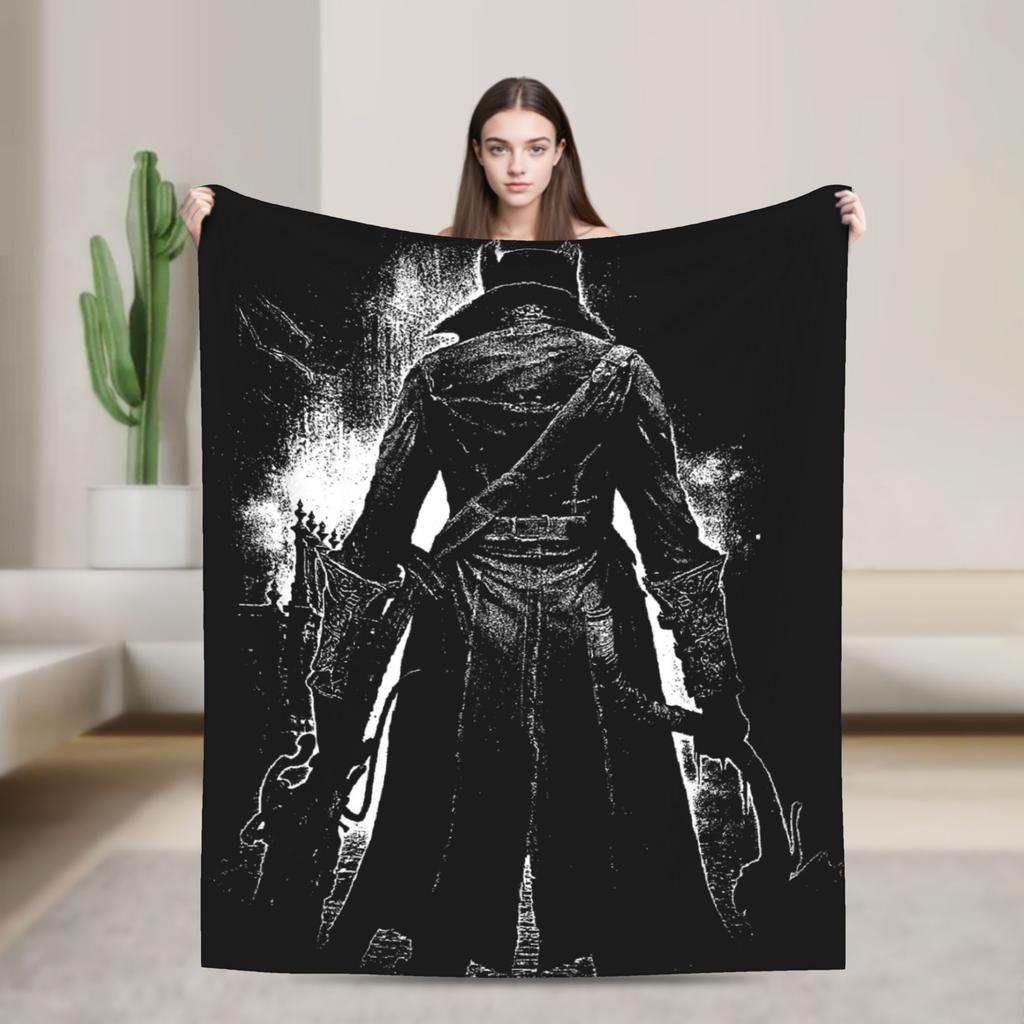 Bloodborne Dark Souls Decke Warm Weich Bedruckte Plüschdecke für Mädchen Jungen Sofa Stuhl Flanell Tagesdecke Bettbezug