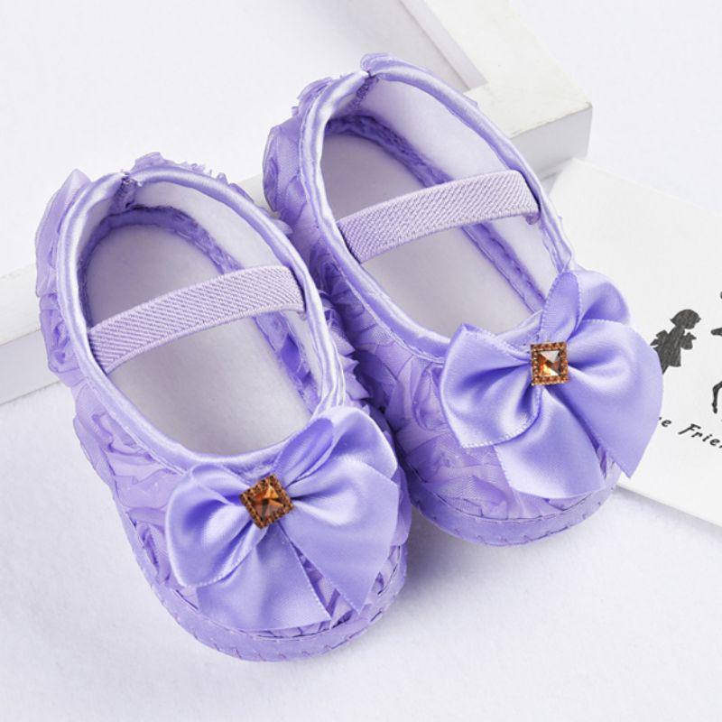 Baby Shoes Walkers  Sneakers Infant Kids Girls Rose Flowers Bow Princess Shoes