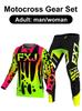 Set echipament motocross Enduro cross Tricou Pantaloni Kituri Set Echipament Racer Off-road Kituri Bărbați Kituri Femei Munte Downhill Motocicletă MX