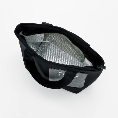 Skater Insulated Lunch Bag with Pocket Rich Black KNBP2-A