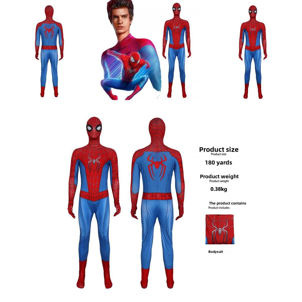 Tuta da cosplay di Spider-Man 4 in tessuto di poliestere per costume di Halloween