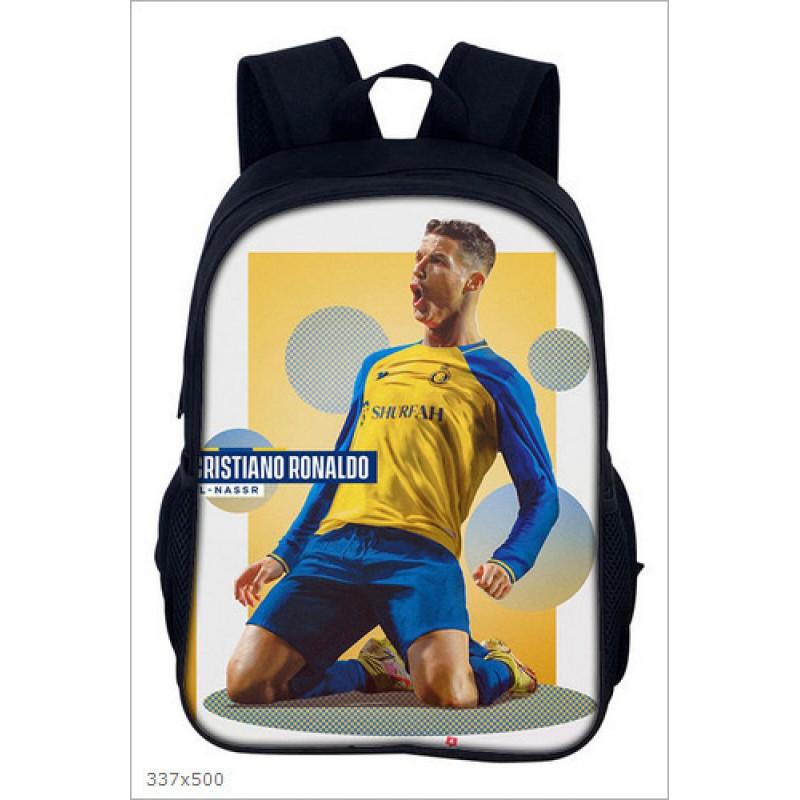 Cristiano Ronaldo Motiv Rucksack Schulkinder 17 Zoll Oxford-Gewebe Doppeltes Träger-Tasche Mit Atmungsaktiven Gepolsterten Trägern