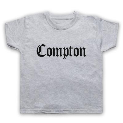 Compton Logo American City Suburb Hip Hop Rap Gangsta Kids Childs T-Shirt