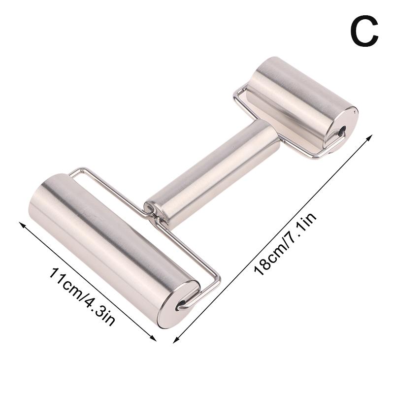 

Скалка с двойной головкой из нержавеющей стали, антипригарный ролик для теста, кондитерских изделий, кухонная машина для изготовления пельменей, лапши, пиццы, пирогов, инструменты для выпечки
