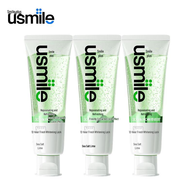 

usmile Sea Salt Lime Whitening Toothpaste 3-Pack